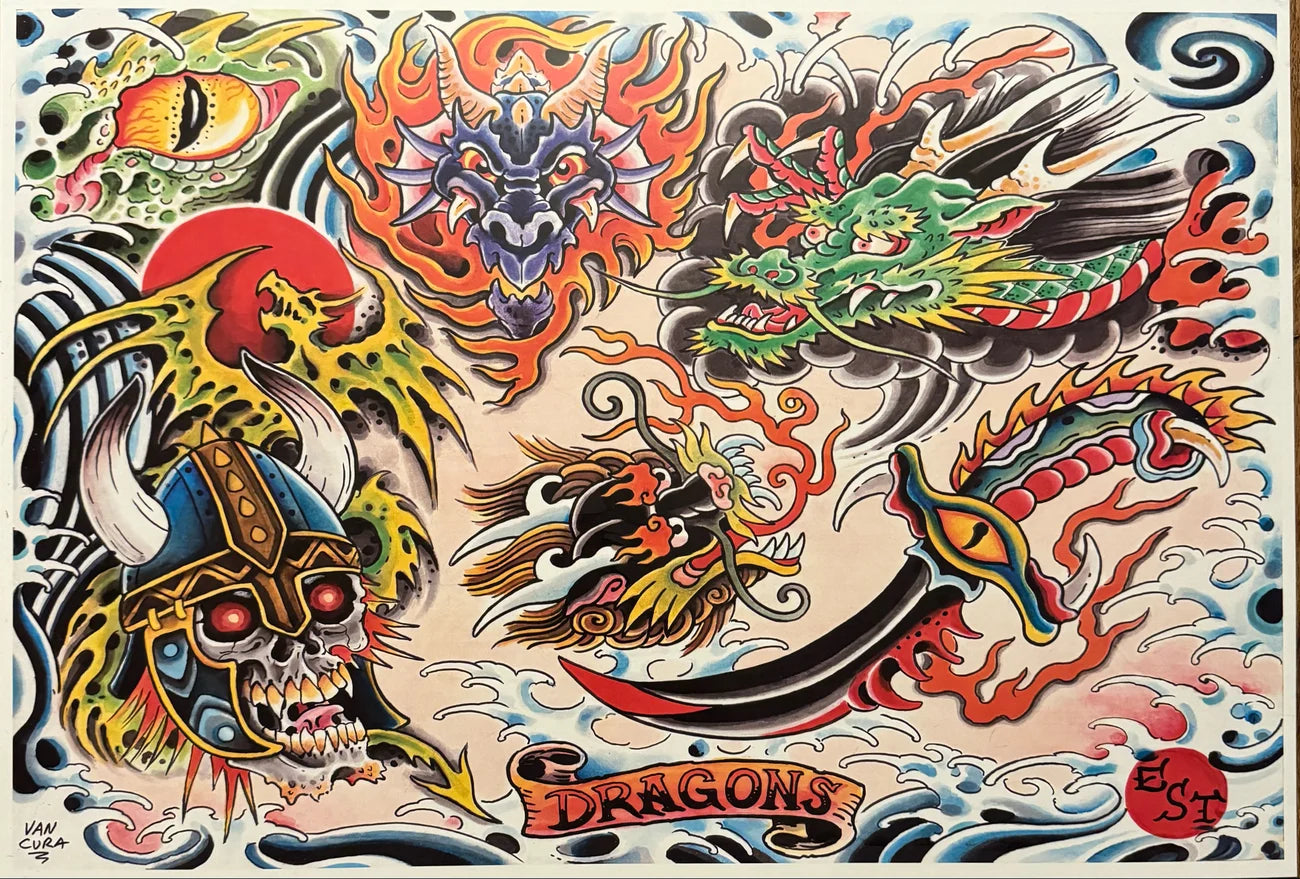 MATT VANCURA DRAGONS PRINT